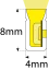 Neon LED pásek 4x8mm teplá bílá 120led/m 8W/m 12V 3,55m