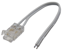 Kabel 10cm COB-X s rychlospojkou pro LED pásek 8mm a odizolovanými vodiči