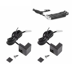 Vypínač BED DUO rohový stiskací se stmíváním - černý