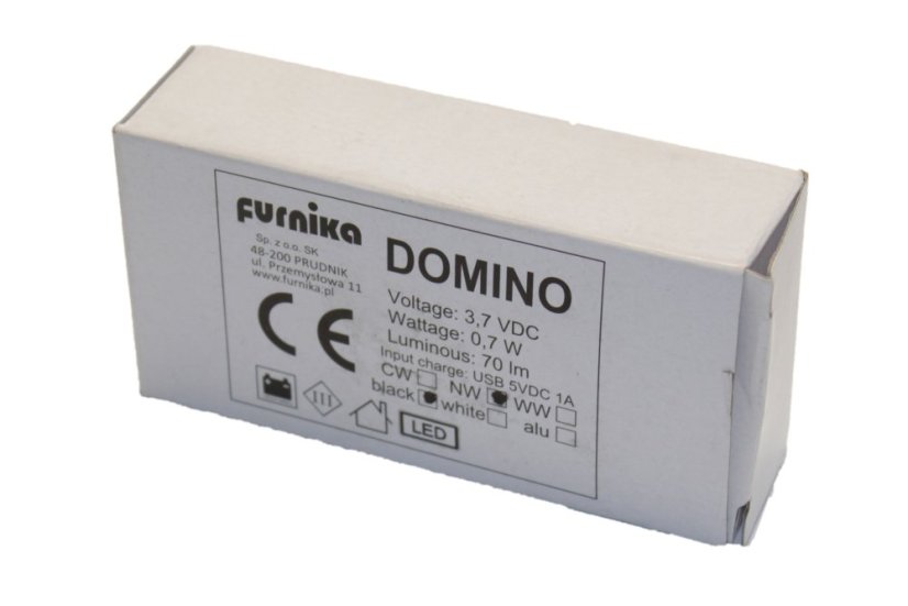 DOMINO - černá - neutrální bílá