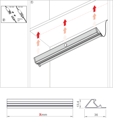 LM - Plasová záslepka profilu - pár P+L - aluminium