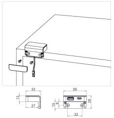 USB A-C nabíječka T - rohová - aluminium