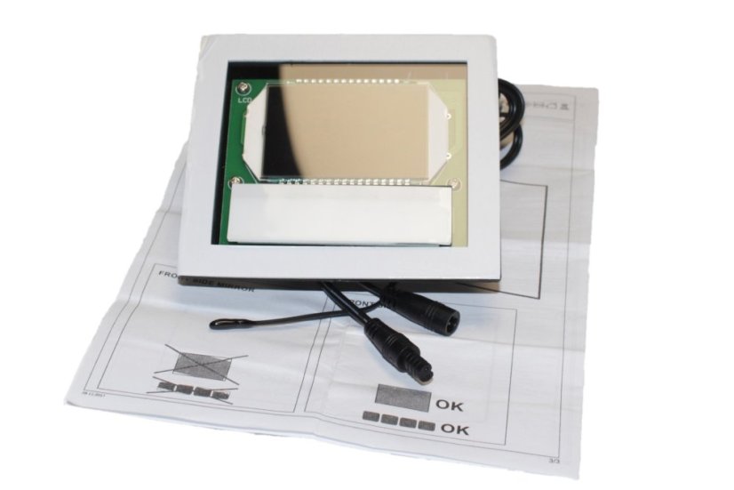 Hodiny V2 za zrcadlo s dotykovým vypínačem - studená bílá