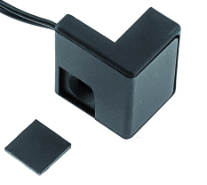 Vypínač BED DUO rohový stiskací se stmíváním - černý