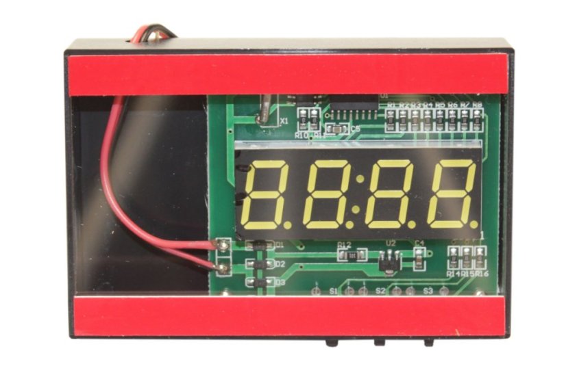 Hodiny za zrcadlo studená bílá