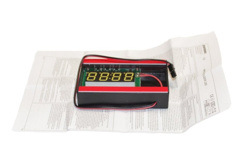 Hodiny za zrcadlo studená bílá