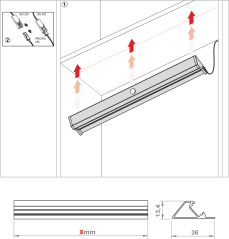 LM Alu profil - aluminium - 2m