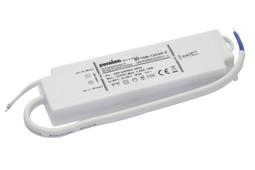 LED napáječ IP44 FURNIKA 15W 12V bez konektoru IP44