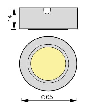 ROUND DISTANS - inox - teplá bílá
