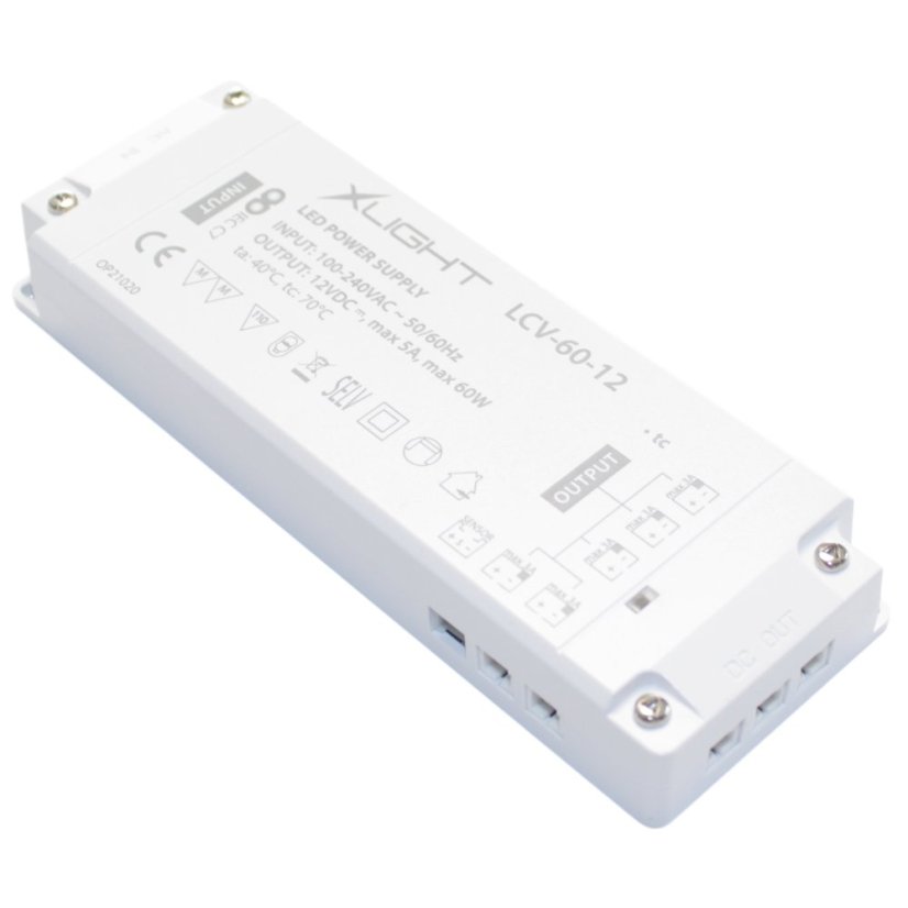 XLIGHT LED napáječ 60W 12V (LCV-60-12) s přívodním kabelem 1,5m