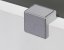Vypínač BED DUO rohový stiskací se stmíváním - aluminium