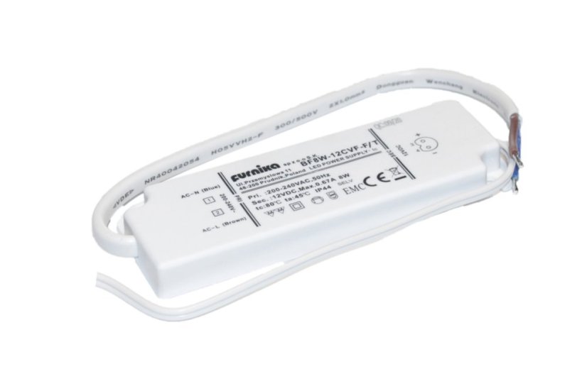 LED napáječ IP44 FURNIKA 8W 12V bez konektoru