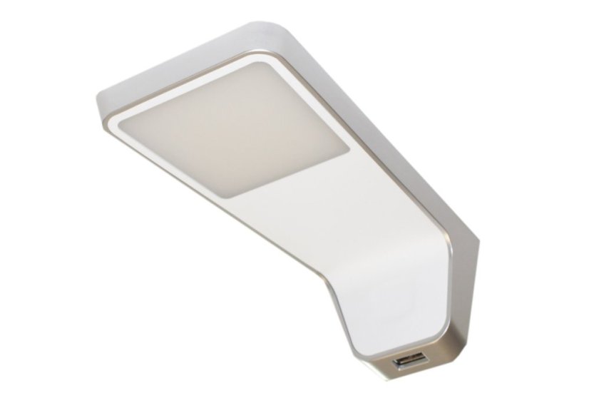 LENA 2 USB - bílá/aluminium - neutrální bílá