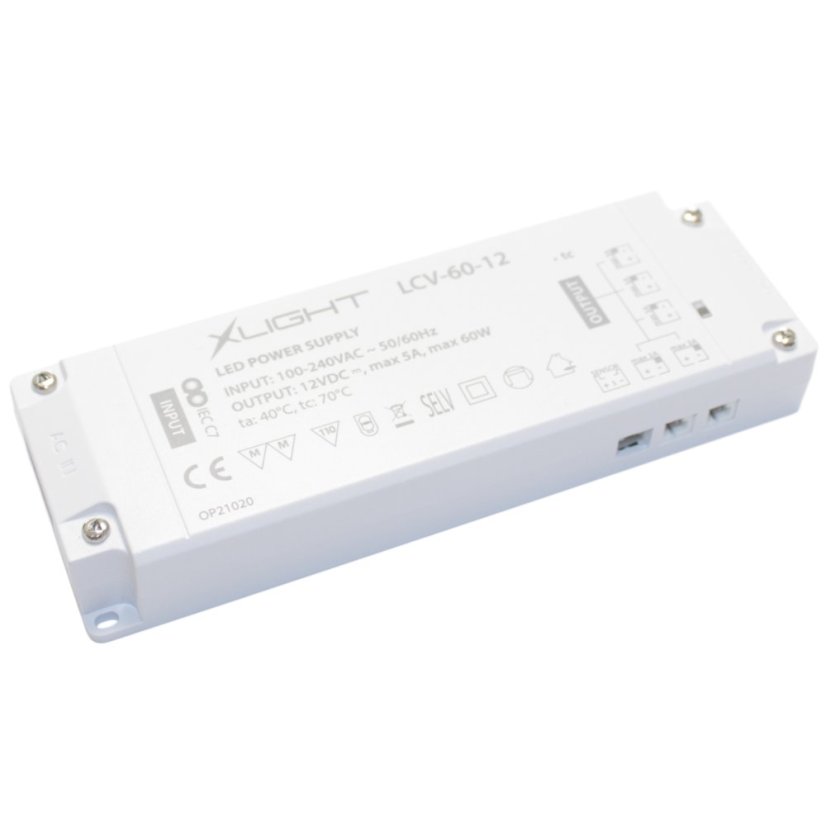 XLIGHT LED napáječ 60W 12V (LCV-60-12) s přívodním kabelem 1,5m
