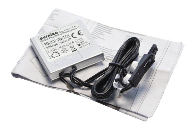 Vypínač za zrcadlo dotykový se symbolem FURNIKA - zelená/modrá