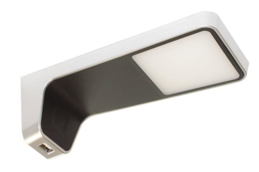 LENA 2 USB - černá/aluminium - neutrální bílá
