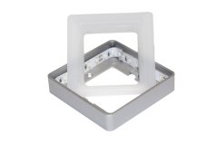 QUAD - aluminium - teplá bílá