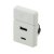 USB A-C DOUBLE nabíječka s vypínačem - bílá