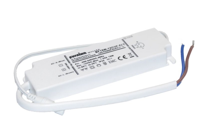 LED napáječ IP44 FURNIKA 15W 12V s IP44 konektorem