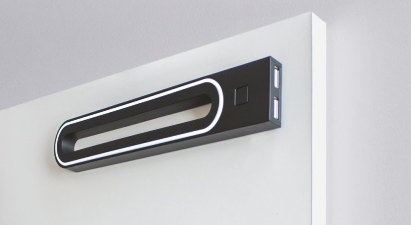 GABI R USB A-A - aluminium - neutrální bílá