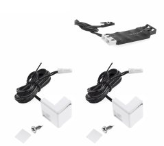 Vypínač BED DUO rohový stiskací se stmíváním - bílý