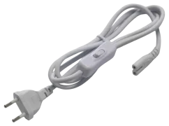 Kabel C7 s vypínačem a vidlicí 1,5m bílý pro LED napáječ XLIGHT