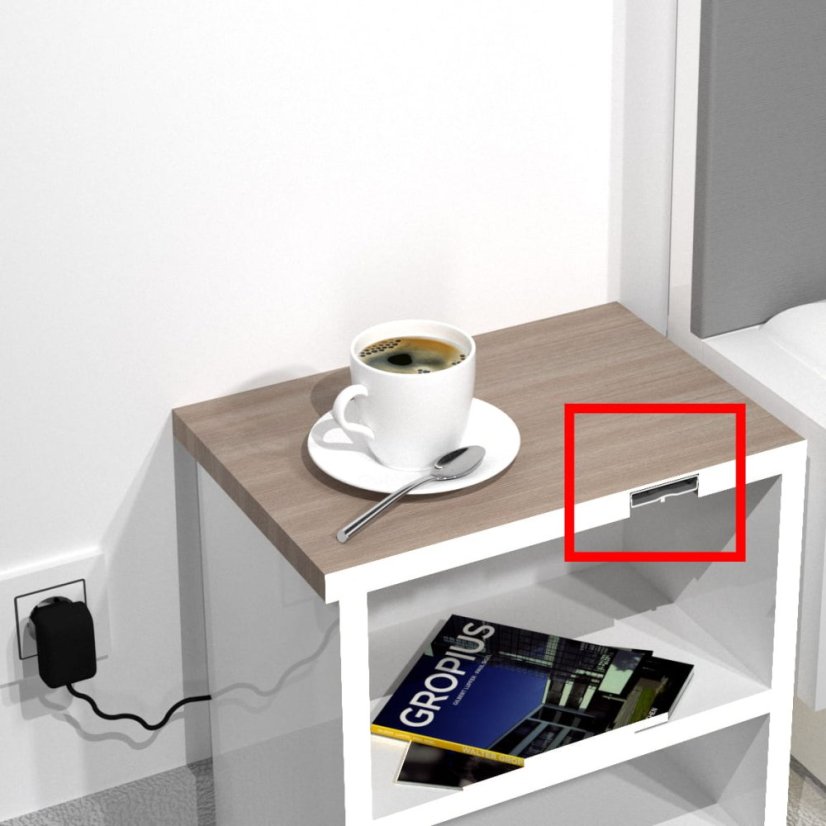 Bezdrátová nabíječka mobilních telefonů - 60mm - pod desku