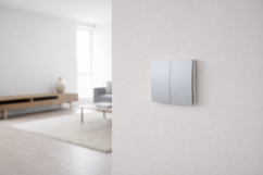 Vypínač FENIX-TWIN-1 stříbrný/bílý