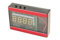 Hodiny za zrcadlo studená bílá