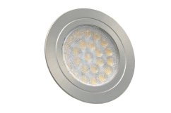 ROUND - inox - teplá bílá