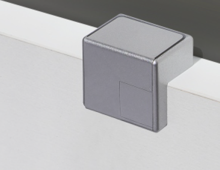 Vypínač BED DUO rohový stiskací se stmíváním - aluminium