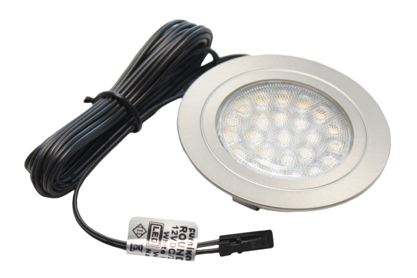 ROUND DISTANS - inox - teplá bílá