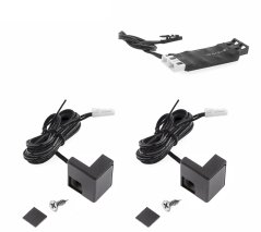 Vypínač BED DUO rohový stiskací se stmíváním - černý