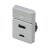 USB A-C DOUBLE nabíječka s vypínačem - aluminium