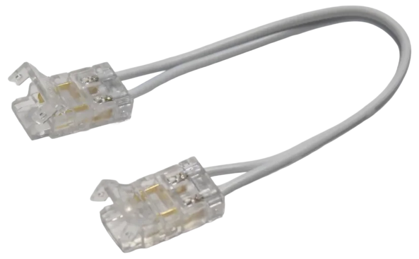 Kabel 10cm COB-COB se 2 rychlospojkami pro LED pásky 8mm