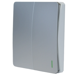 Vypínač FENIX-TWIN-2 stříbrný/bílý