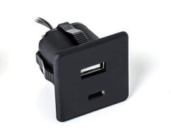 USB Quick A-C nabíječka hranatá - černá