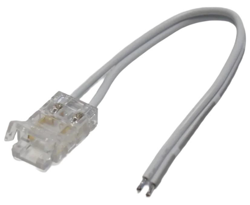 Kabel 10cm COB-X s rychlospojkou pro LED pásek 8mm a odizolovanými vodiči
