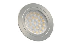 ROUND - inox - teplá bílá