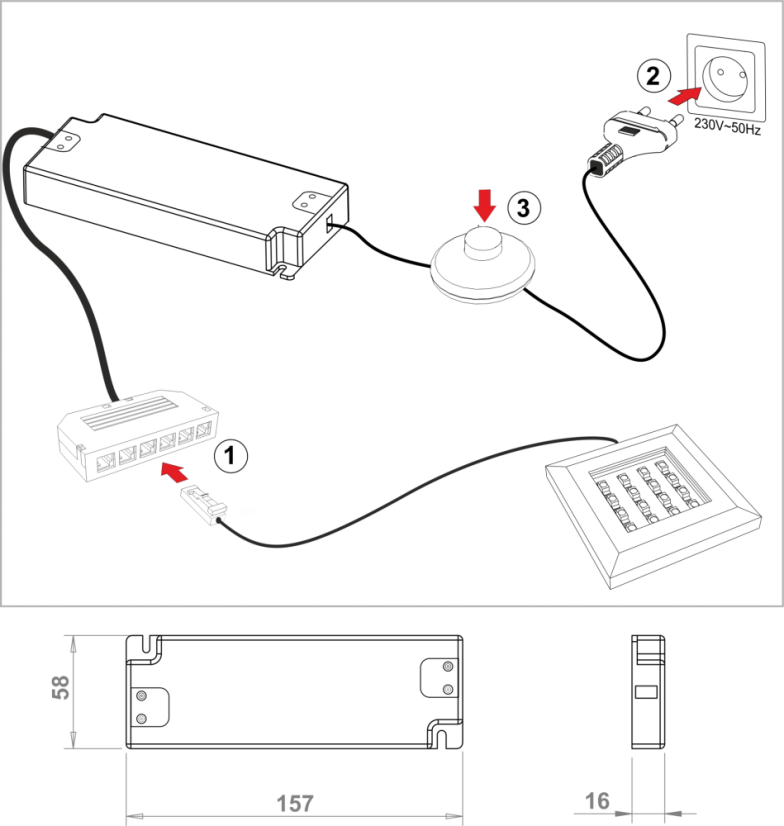 LED napáječ IP20 FURNIKA 40W 12V