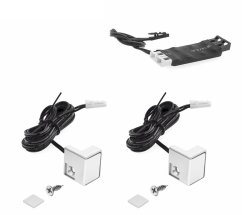 Vypínač BED DUO rohový stiskací se stmíváním - aluminium