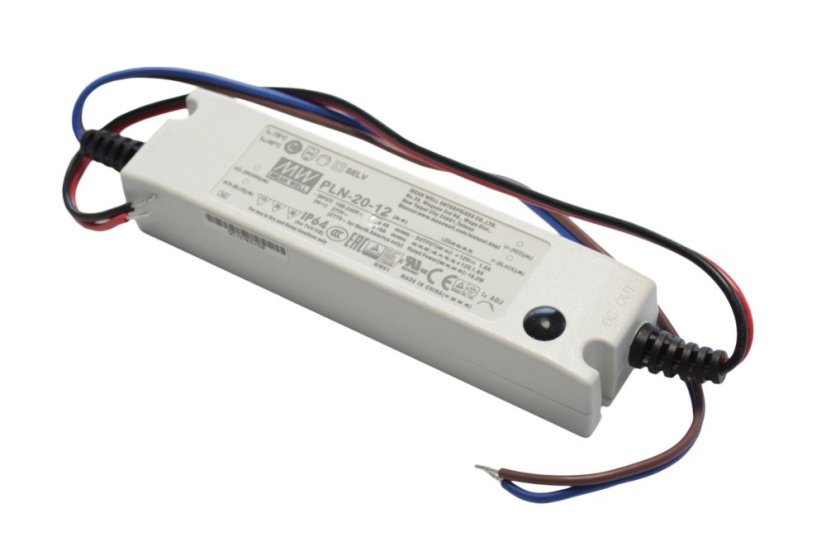 MEANWELL LED napáječ 20W 12V (PLN-20-12)
