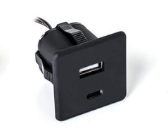 USB Quick A-C nabíječka hranatá - černá