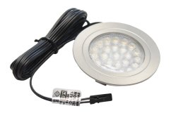 ROUND - inox - teplá bílá