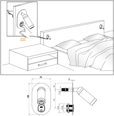 BELLA O USB-C - černá - neutrální bílá