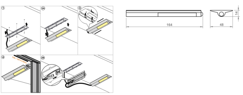 NIKKA - aluminium - neutrální bílá - PIR senzor