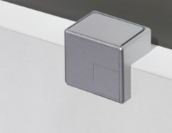 Vypínač BED DUO rohový stiskací se stmíváním - aluminium