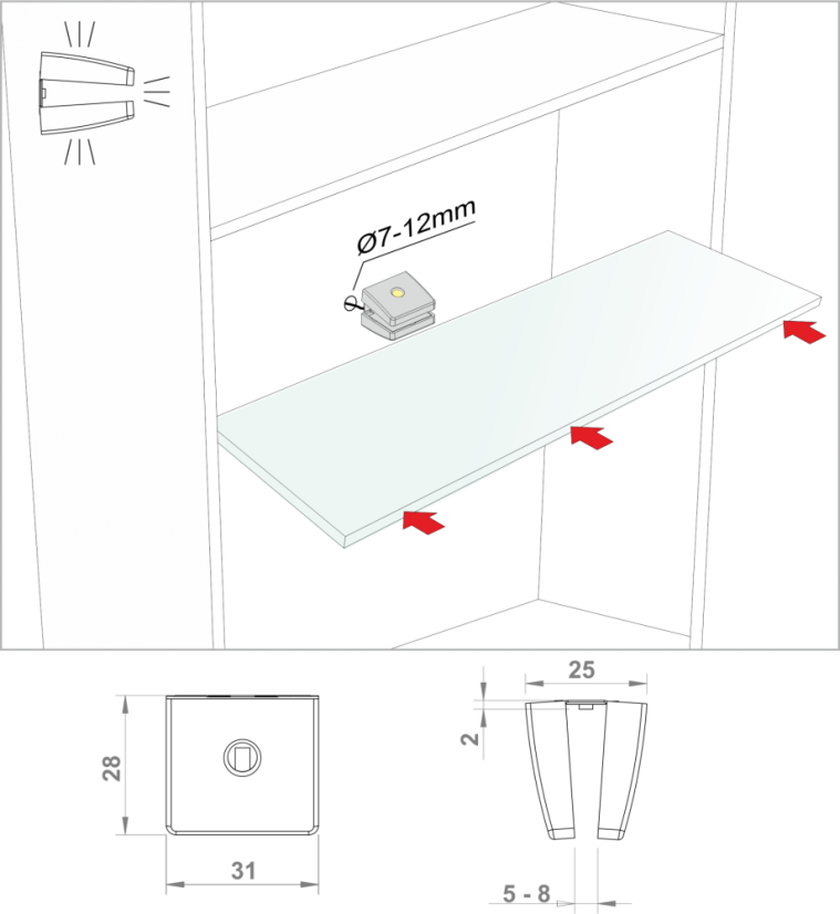 ZETA S 3S - aluminium - neutrální bílá