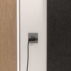 USB Quick A-C nabíječka hranatá - černá