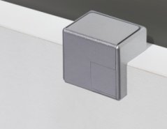 Vypínač BED DUO rohový stiskací se stmíváním - aluminium